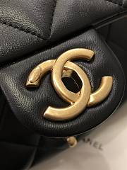 Fortok Chanel 22ss Thick Chain Shoulder Bag in Black 17×21×6cm - 3