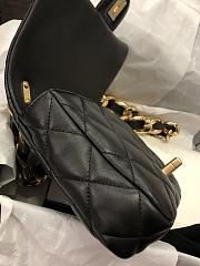 Fortok Chanel 22ss Thick Chain Shoulder Bag in Black 17×21×6cm - 4