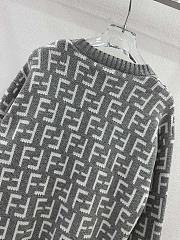 Fortok Fendi Grey FF Chenille Knit Jumper - 6