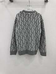 Fortok Fendi Grey FF Chenille Knit Jumper - 3