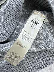 Fortok Fendi Grey FF Chenille Knit Jumper - 2