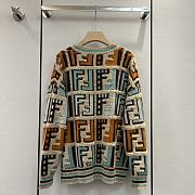 Fortok Fendi 2023 FF Logo Round Neck Sweater - 5