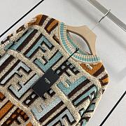 Fortok Fendi 2023 FF Logo Round Neck Sweater - 4