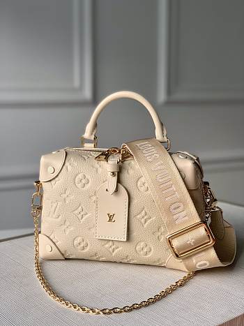 Fortok Louis Vuitton Petite Malle Souple Bag Beige M45394 20x14x7.5cm