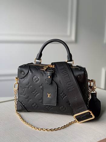 Fortok Louis Vuitton Petite Malle Souple Bag Black M45393 20x14x7.5cm