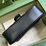 Fortok Gucci Marmont Double G Rivets Bag in Black 22x13x6cm - 2