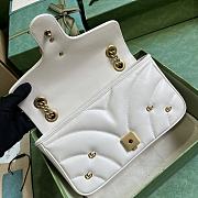 Fortok Gucci Marmont Double G Rivets Bag in White 22x13x6cm - 2