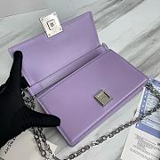 Fortok Givenchy Leather 4G Metal Buckle Chain Bag in Purple 20x13x5cm - 6