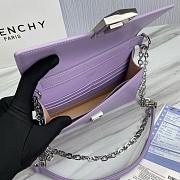 Fortok Givenchy Leather 4G Metal Buckle Chain Bag in Purple 20x13x5cm - 3