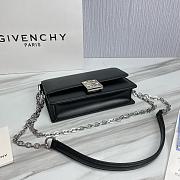 Fortok Givenchy Leather 4G Metal Buckle Chain Bag in Black 20x13x5cm - 4