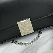 Fortok Givenchy Leather 4G Metal Buckle Chain Bag in Black 20x13x5cm - 3