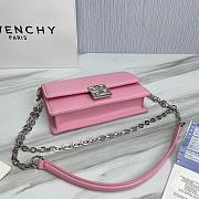 Fortok Givenchy Leather 4G Metal Buckle Chain Bag in Pink 20x13x5cm - 3