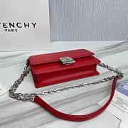 Fortok Givenchy Leather 4G Metal Buckle Chain Bag in Red 20x13x5cm - 5