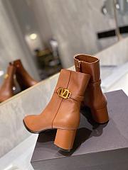 Fortok Valentino Vlogo Signature Calfskin Ankle Boots in Brown 75mm - 3