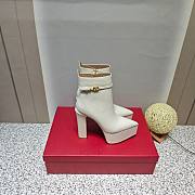 Fortok Valentino Sky-high Waterproof Platform and High-heeled Boots in White - 4