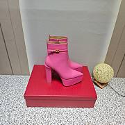 Fortok Valentino Sky-high Waterproof Platform and High-heeled Boots in Pink - 3