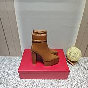 Fortok Valentino Sky-high Waterproof Platform and High-heeled Boots in Brown - 5
