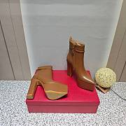 Fortok Valentino Sky-high Waterproof Platform and High-heeled Boots in Brown - 2