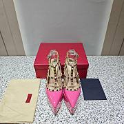 Fortok Valentino Garavani Rockstud Platform Pumps in Pink - 4