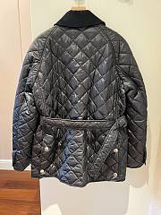 Fortok Burberry Diamond-quilted Belted Jacket in Black - 4