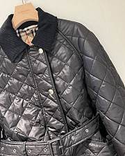 Fortok Burberry Diamond-quilted Belted Jacket in Black - 2