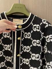 Fortok Gucci 23 Jacquard Cardigan in Black - 2