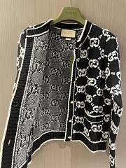 Fortok Gucci 23 Jacquard Cardigan in Black - 3