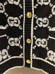 Fortok Gucci 23 Jacquard Cardigan in Black - 4