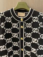 Fortok Gucci 23 Jacquard Cardigan in Black - 5