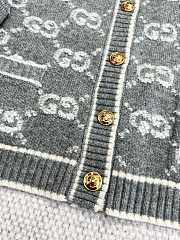 Fortok Gucci 23 Jacquard Cardigan in Grey - 6