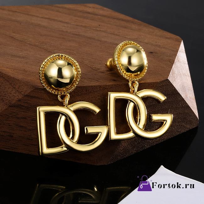 Fortok Dolce & Gabbana DG Logo Drop Earrings - 1