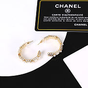 Fortok Chanel Light Gold Full-Diamond Earrings - 5