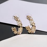 Fortok Chanel Light Gold Full-Diamond Earrings - 6