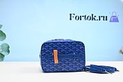 Fortok Goyard Goyardine Muse Vanity Case in Blue 20cm - 5