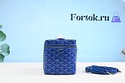 Fortok Goyard Goyardine Muse Vanity Case in Blue 20cm - 3