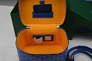 Fortok Goyard Goyardine Muse Vanity Case in Blue 20cm - 2