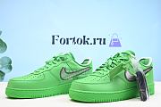 Fortok Nike Air Force 1 Low Off-White Brooklyn Green Spark DX1419-300 Sneakers  - 4