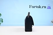 Fortok Chanel Caviar Quilted Small Top Handle Flap Bag Black 25cm - 3