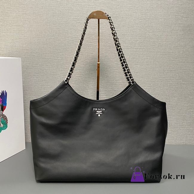 Fortok Prada Tote Bag in Black 1BA638 39x29x19cm - 1