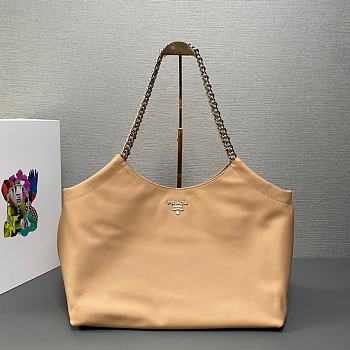 Fortok Prada Tote Bag in Beige 1BA638 39x29x19cm