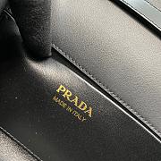 Fortok Prada Black Triangle-logo Leather Shoulder Bag 1BD343 28.5x14x7cm - 2