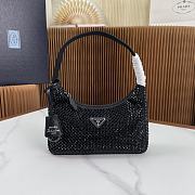 Fortok Prada Black Embellished Mini Shoulder Bag 23x13x5cm - 1