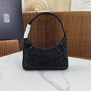 Fortok Prada Black Embellished Mini Shoulder Bag 23x13x5cm - 4