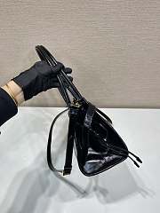 Fortok Prada Black Leather HandBag 32x15.5x12cm - 6