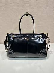 Fortok Prada Large Black Leather HandBag 38x30x12cm - 1