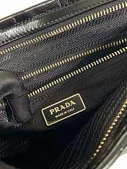 Fortok Prada Large Black Leather HandBag 38x30x12cm - 5