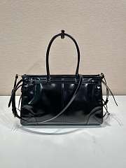 Fortok Prada Large Black Leather HandBag 38x30x12cm - 2