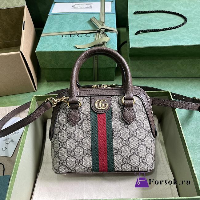 Fortok Gucci Ophidia GG Top Handle Bag 772216 20x20.5x7.5cm - 1