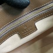Fortok Gucci Jackie 1961 Ebony GG Beige Bag 772126 15x24x11cm - 6