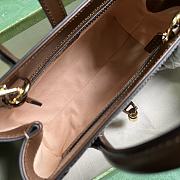 Fortok Gucci Jackie 1961 Ebony GG Beige Bag 772126 15x24x11cm - 5